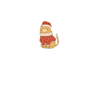 Christmas cat model negru pe tricou