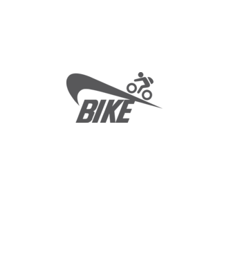 Bike logo model alb pe tricou