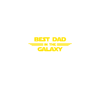 Best dad in the galaxy model negru pe tricou