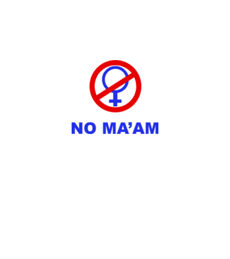 No maam eleje model alb pe tricou