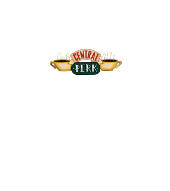 Central perk model alb pe tricou