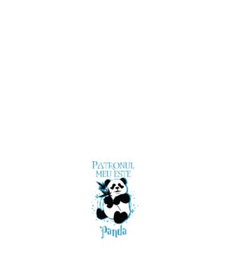 Patronul meu este PANDA model negru pe tricou