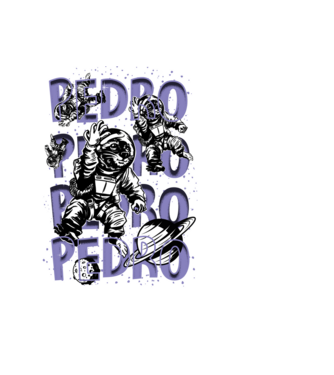 SPACE PEDRO model negru pe tricou