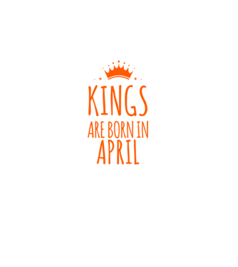 Kings are born in - April model gri închis pe tricou