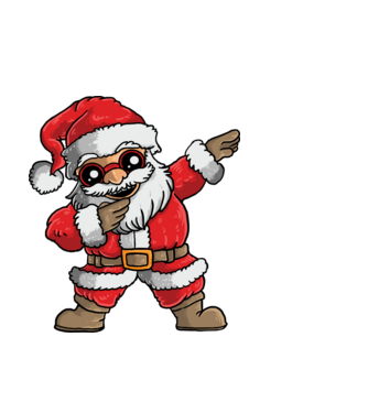 Santa dab model negru pe tricou