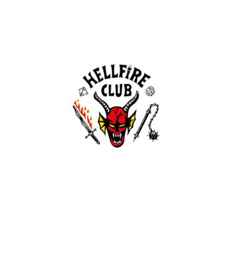 HELLFIRE CLUB model alb pe tricou