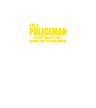 'I''m a policeman' model negru pe tricou