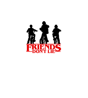 friends dont lie bicycle model alb pe tricou