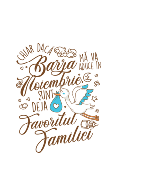 Favoritul familiei NOIEMBRIE model alb pe tricou