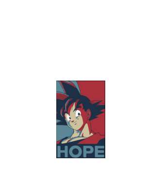 goku hope dragonball model negru pe tricou