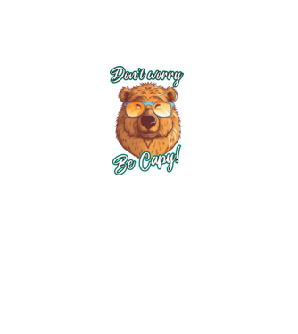Don't worry be Capy model turcoaz pe tricou