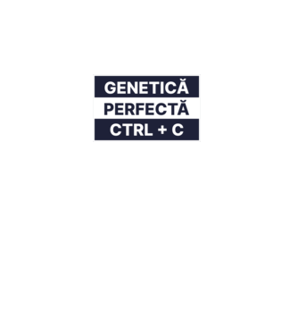 Genetică perfectă CTRL + C model alb pe tricou
