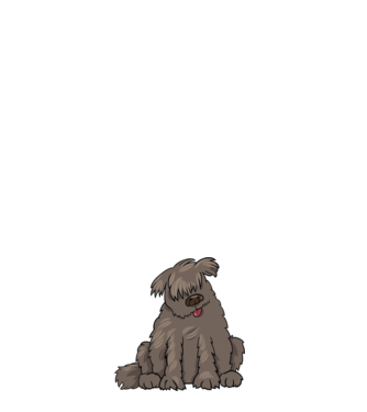 Dog silhouette model negru pe tricou