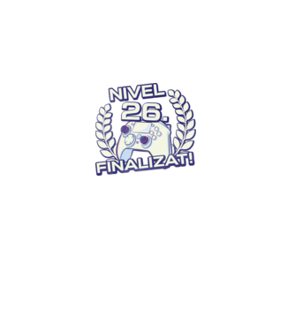 Nivel 26 finalizat! model negru pe tricou