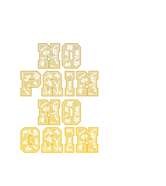 No Pain No Gain model alb pe tricou