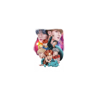 BTS POSTER model negru pe tricou
