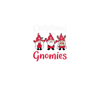 Christmas with my gnomies model negru pe tricou