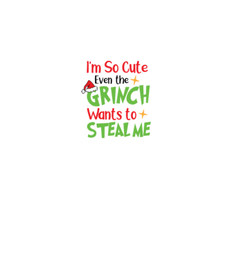 So cute Grinch model negru pe tricou