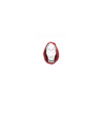 bella ciao stroke white model negru pe tricou