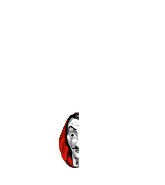 classic logo money heist model alb pe tricou