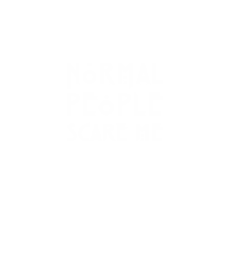 Normal people scare me model negru pe tricou