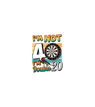 Darts Birthday 40 years old model negru pe tricou