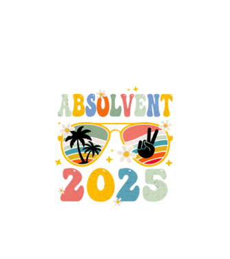 Absolvent 2025 model negru pe tricou