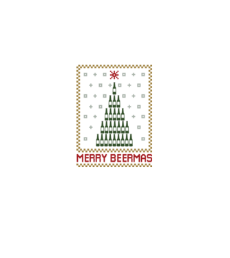 Merry Beermas model negru pe tricou