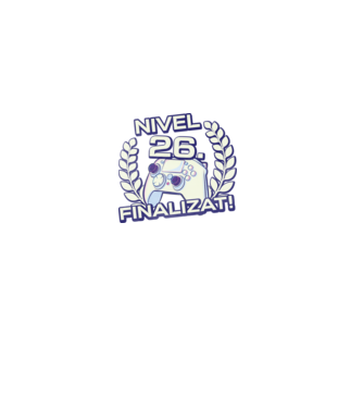 Nivel 26 finalizat! model negru pe tricou