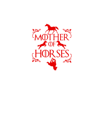Mother of Horses model negru pe tricou