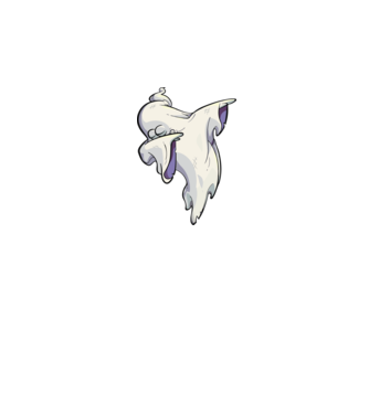 Dab ghost model negru pe tricou