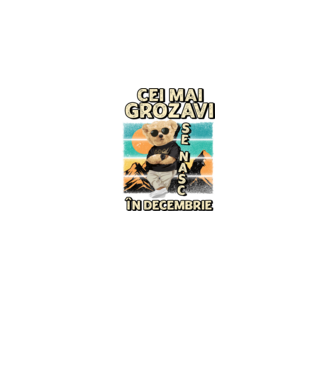 RETRO teddy DECEMBRIE model negru pe tricou