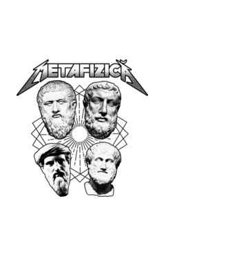metafizică model negru pe tricou
