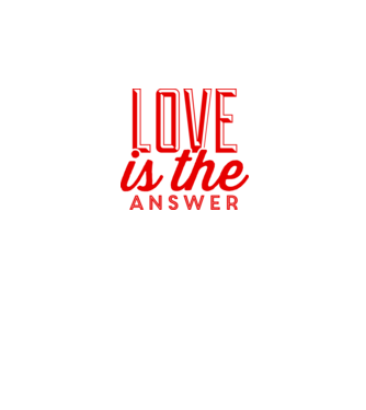 love in answer model negru pe tricou