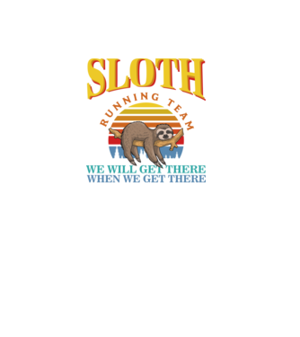 SLOTH running team model negru pe tricou