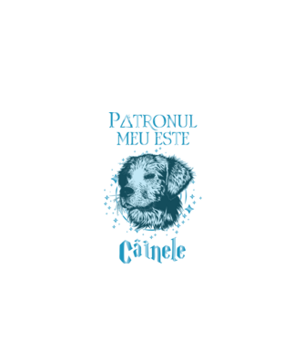 Patronul meu este CÂINELE model negru pe tricou