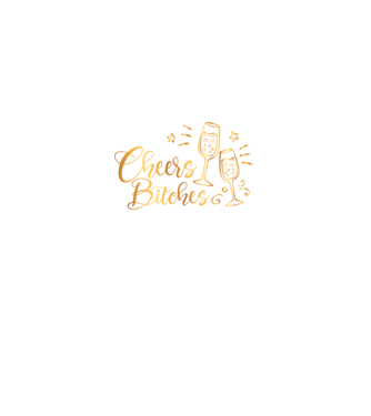 Cheers Bitches model negru pe tricou