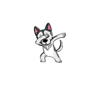 Husky DAB model gri închis pe tricou