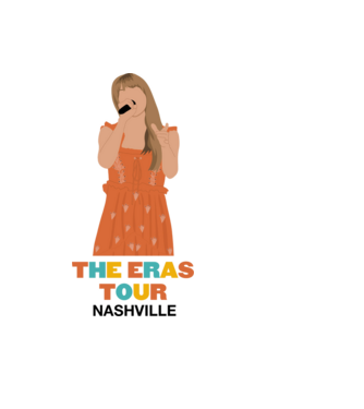 Taylor Swift The Eras Tour Nashville 3 model albastru deschis pe tricou