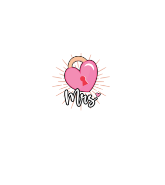 Mrs key to the heart model negru pe tricou