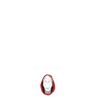 bella ciao stroke white model alb pe tricou