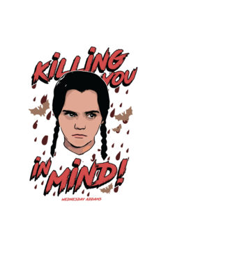 WEDNESDAY Killing You in my mind model negru pe tricou