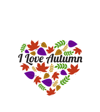 I love autumn model alb pe tricou