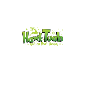Hawk tuah xmas model negru pe tricou