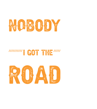 Nobody cared unti I got the longest road model negru pe tricou