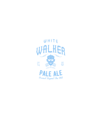White Walker Pale Ale model negru pe tricou