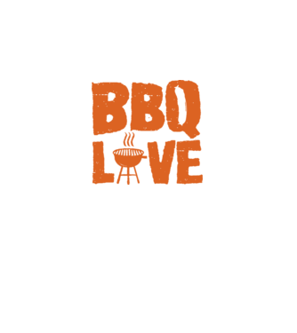 BBQ LOVE model negru pe tricou