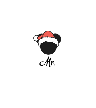 mr christmas model gri pe tricou