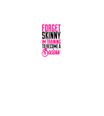 Forget Skinny model alb pe tricou