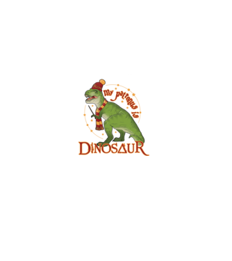 My patronus is dinosaur model negru pe tricou